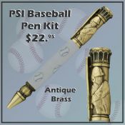 PSI Baseball Pen-Antique Brass