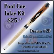 Pool Cue Inlay Kit (Design #2B) Mother of Pearl