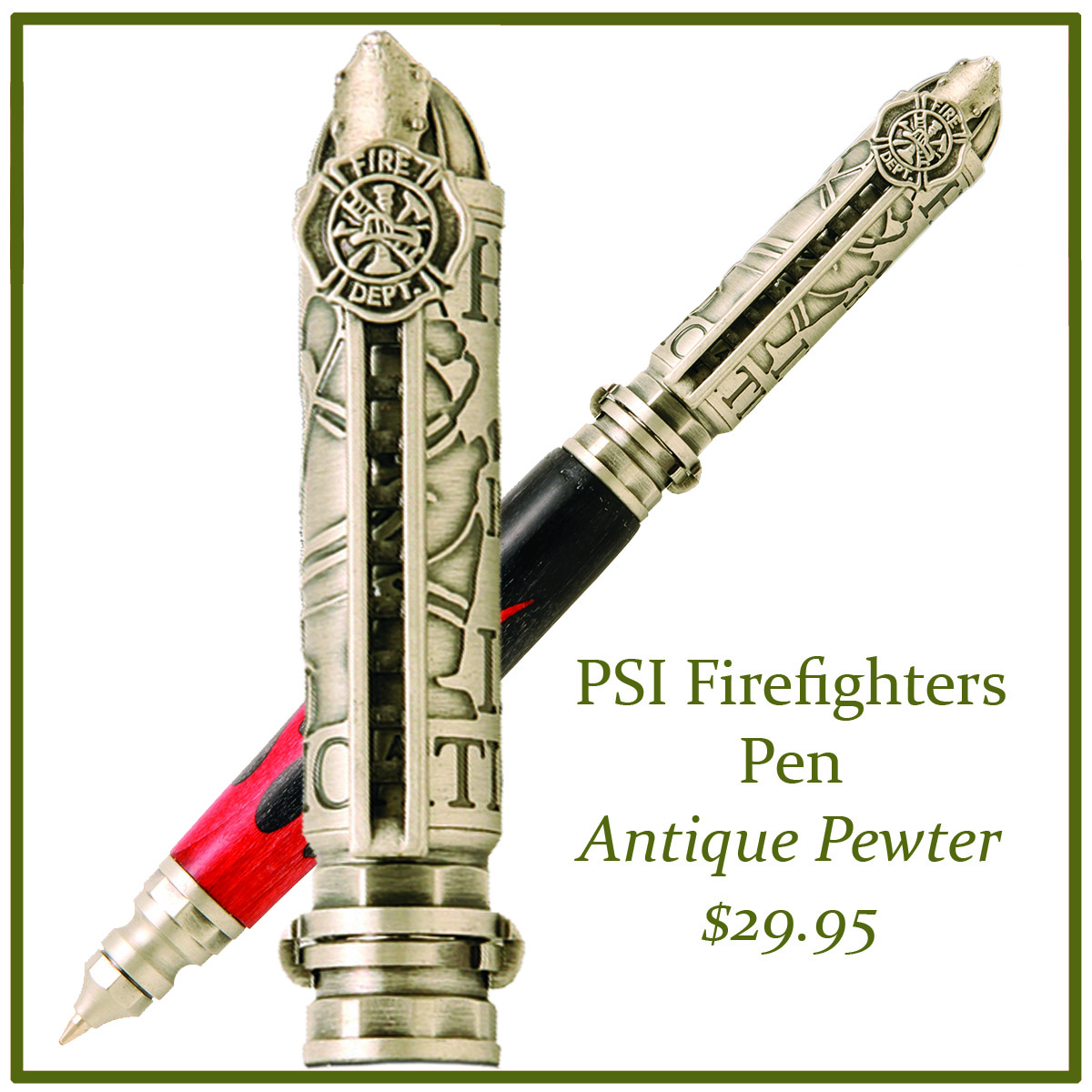 Fire Fighter Pen Blank Sierra Gatsby Clones Pen Kit Acrylic Crystal Clear 