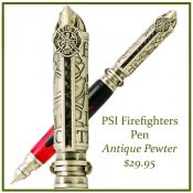 PSI Firefighter Pen Kit Antique Pewter